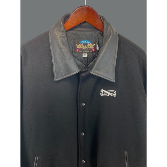 Vintage Hard Rock Cafe Black Varsity Jacket USA Flag Back Wool & Leather – Made - Picture 6 of 9